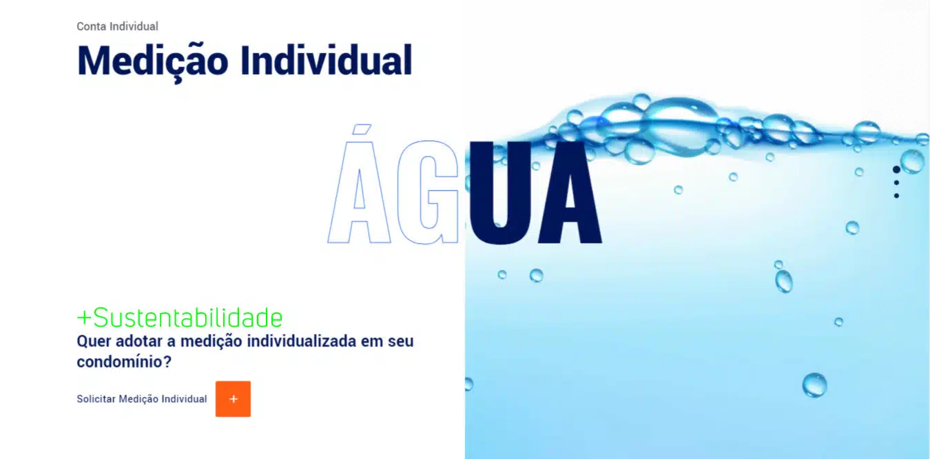 medição de agua individual